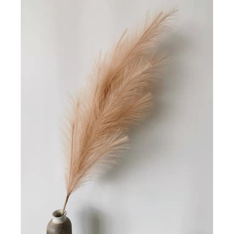 Künstliches Pampasgras 120cm Flauschiges Kunst-Schilf Einzelstiel für Boho-Wohnkultur Hochzeit Dekoration
