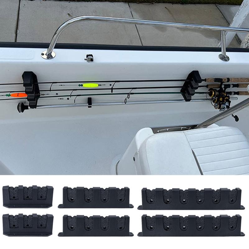 Portable Fishing Rod Rack Fishing Rod Storage Holder Wall Mount for Garage Carps Cabin Basement Holds 6/4/3 Fishing Rod