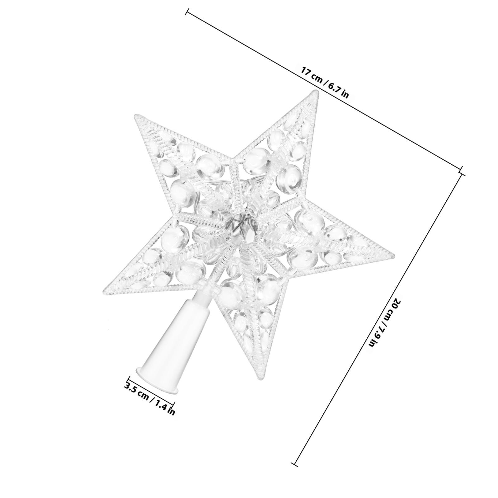 

1Pcs Xmas Tree Star LED Treetop Light Decorative Lamp for Christmas Party Decor Christmas Treetop Star Lamp Tree Decorations