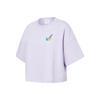 X The Beast Bedrucktes Sport-Rundhals-Kurzarm-T-Shirt Damen-Tops Lila 533988-16