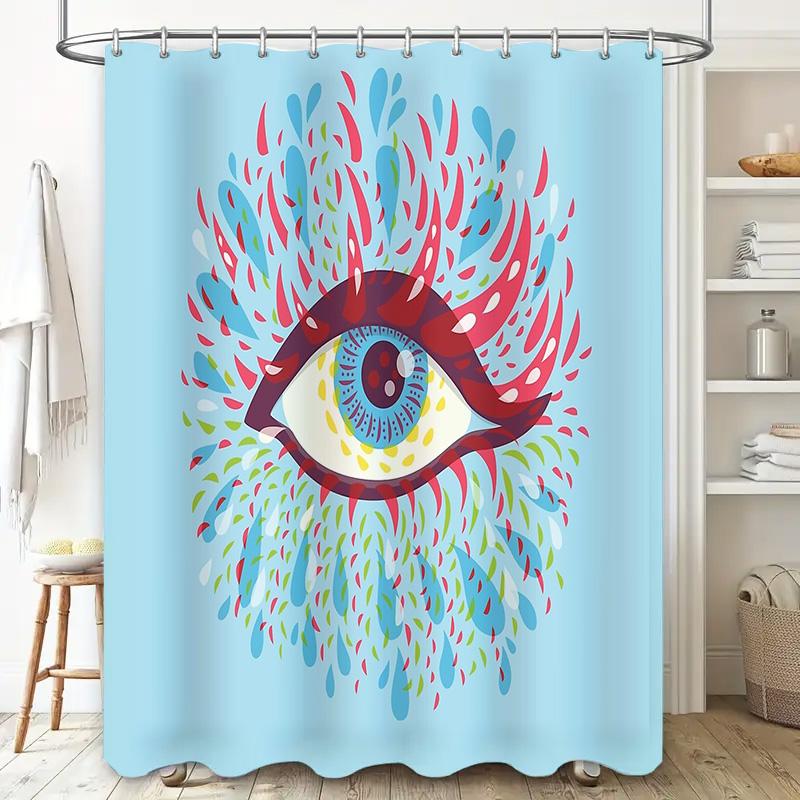 Eye Pattern Shower Curtain Artistic Gothic Decor Washable Bathroom Set Modern Abstract Home Textile Wall Hanging