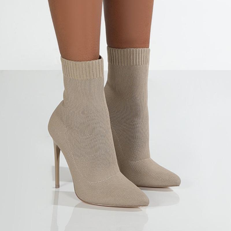 Women Stretch Boots Sexy Sock Boots High Heels Fashion Shoes for Women Spring Autumn Designer Ankle Boots Female Shoes Zapatos