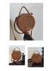 2025 Leopard Print Single Shoulder Crossbody: Women's Retro Round Handbag In Celebrity Fashion