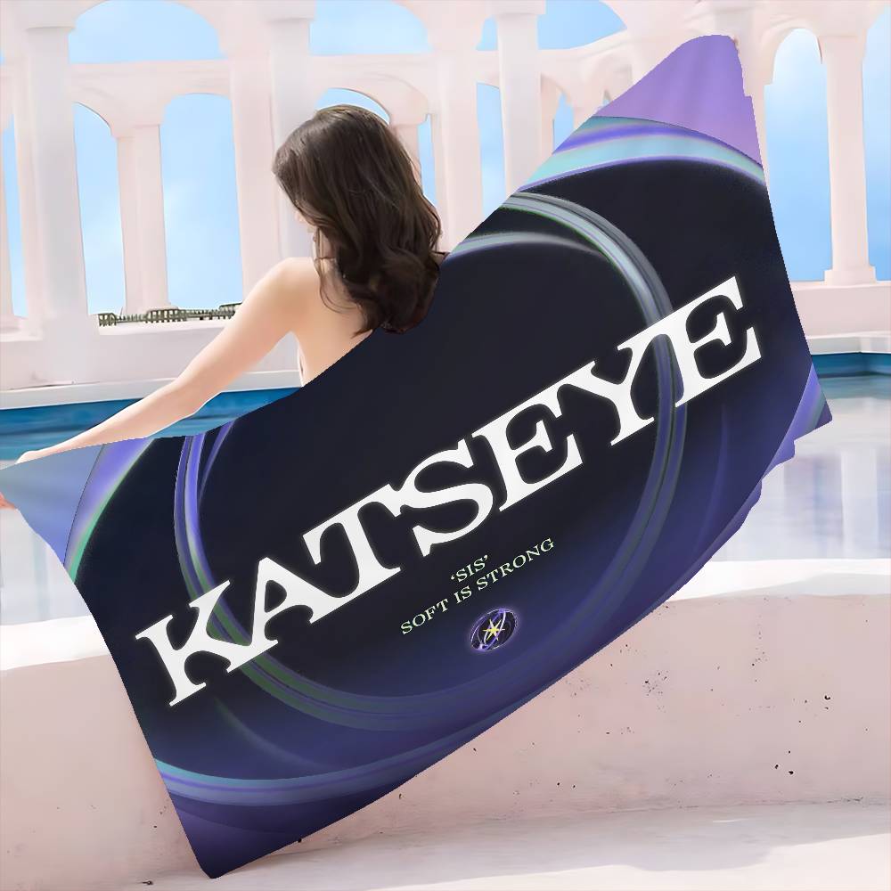 Popular Pop Group K-Katseye Retro Microfiber Printed Beach Towel Mountain Climbing Yoga Beach Swimming Running Soft Towel