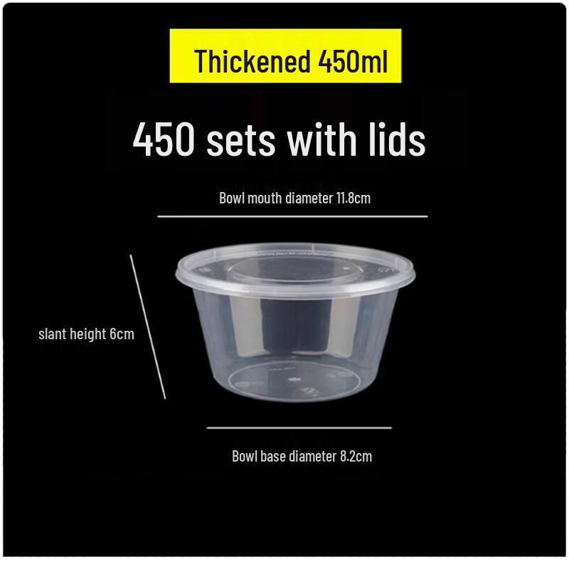 Disposable Round Plastic Meal Box with Lid