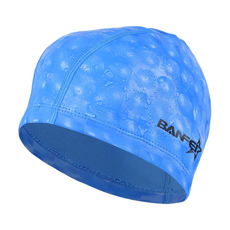 Banfei Glitter PU Swim Cap: Colorful, Comfortable & Waterproof for Adults