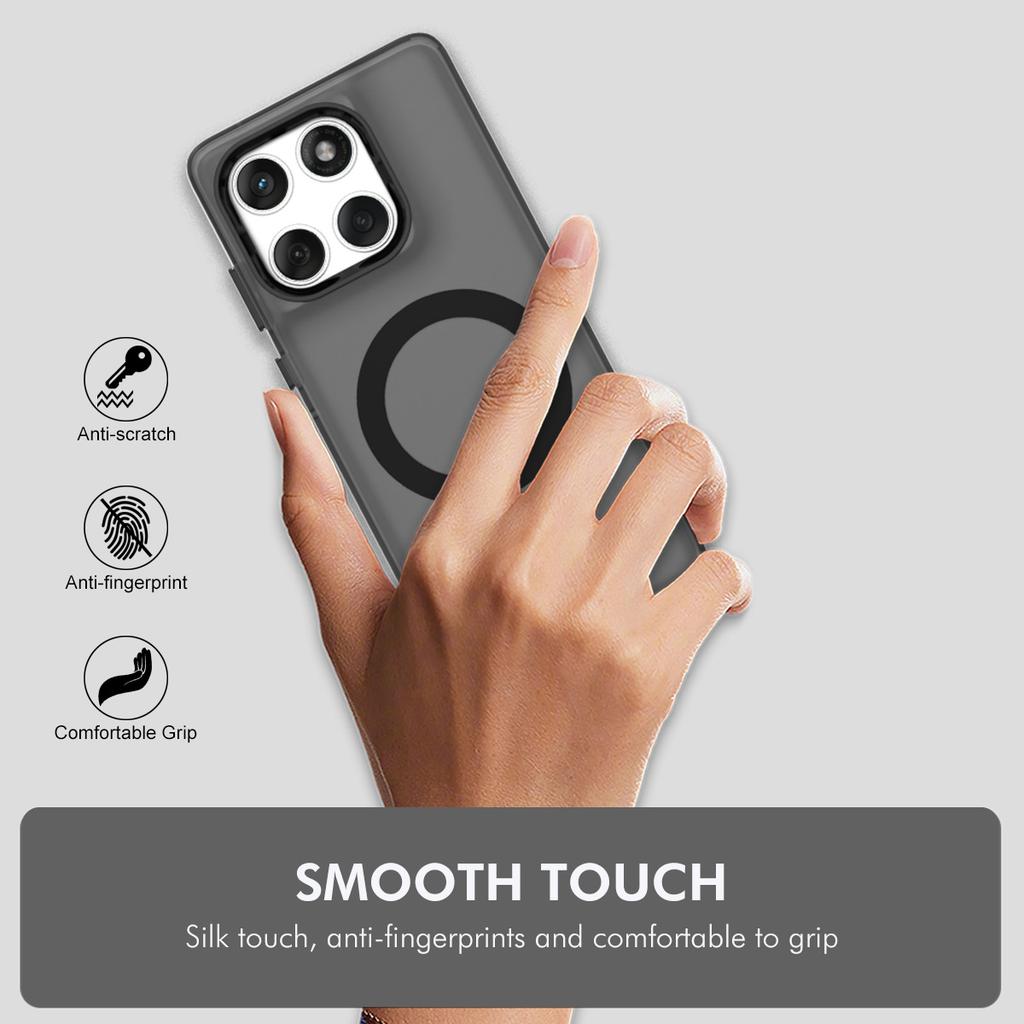 For Motorola Edge 60 Pro 5G ENKAY Hat-Prince Magnetic Case with Hydrogel Film PC TPU Phone Cover