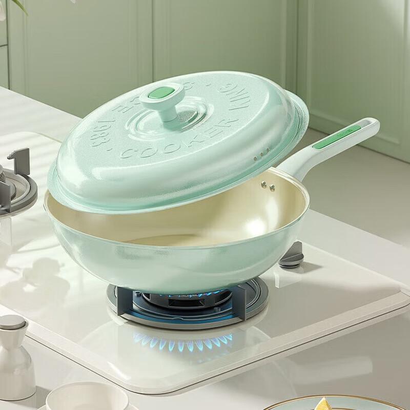 

Chudaohuang 32cm Non-stick Titanium Ceramic Wok