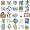 10/30/50pcs Outdoor Travel Cartoon Stickers World Map Landscape Decals DIY Laptop Journal Notebook Holiday Vacation Sticker Pack
