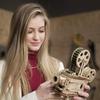 ROKR 3D Wooden Puzzle for Adults-Vitascope Model Building Kit-Wooden Vintage Projector Craft for Adults