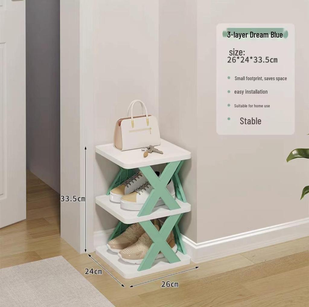 Space-Saving Dustproof Folding Shoe Rack for Narrow Entryways, Offices, or Dorms