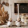 Tabletop Decorative Dolls 2Pcs Tall Hat Chef Figurine for Kitchen And Restaurant Decor, Hand-Painted Cartoon Western Food Baking Decoration