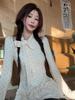 Korean Sweet Bow Tie Ruffle Polka Dot Women's Thermal Slimming T-shirt for Autumn/Winter