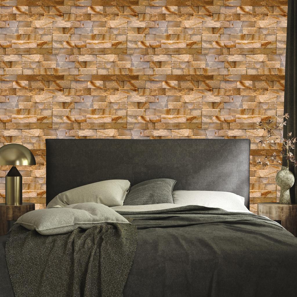 Decorative Stone Brick Wallpaper for Living Room and Bedroom 50x1000