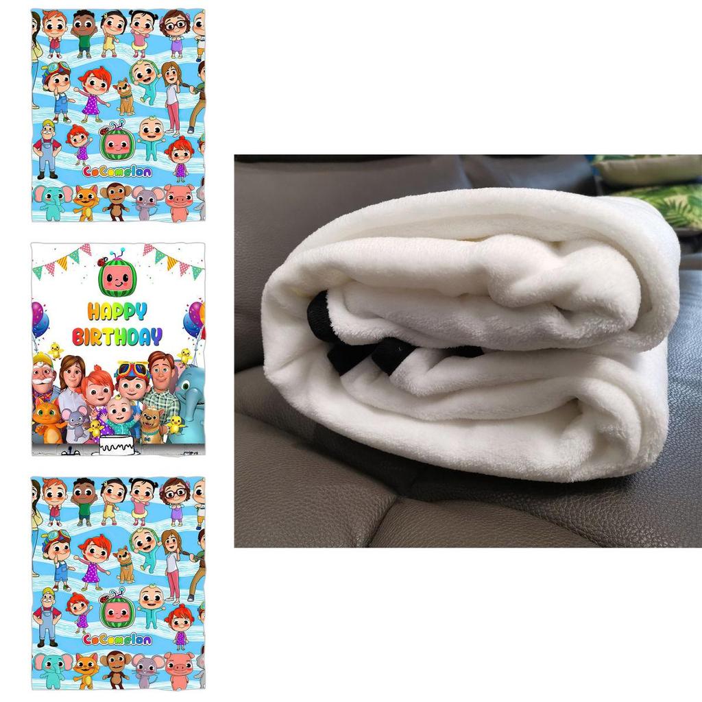 Ultra Soft Cocomelon Flannel Blankets For Kids Warm Comfortable And Cozy Gift
