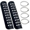 MONOSTORE Universal Muffler Guard Motorcycle Muffler Protector Motorcycle Heat Guard Muffler Cover Exhaust Heat Shield for Motorcycle (2 Black)
