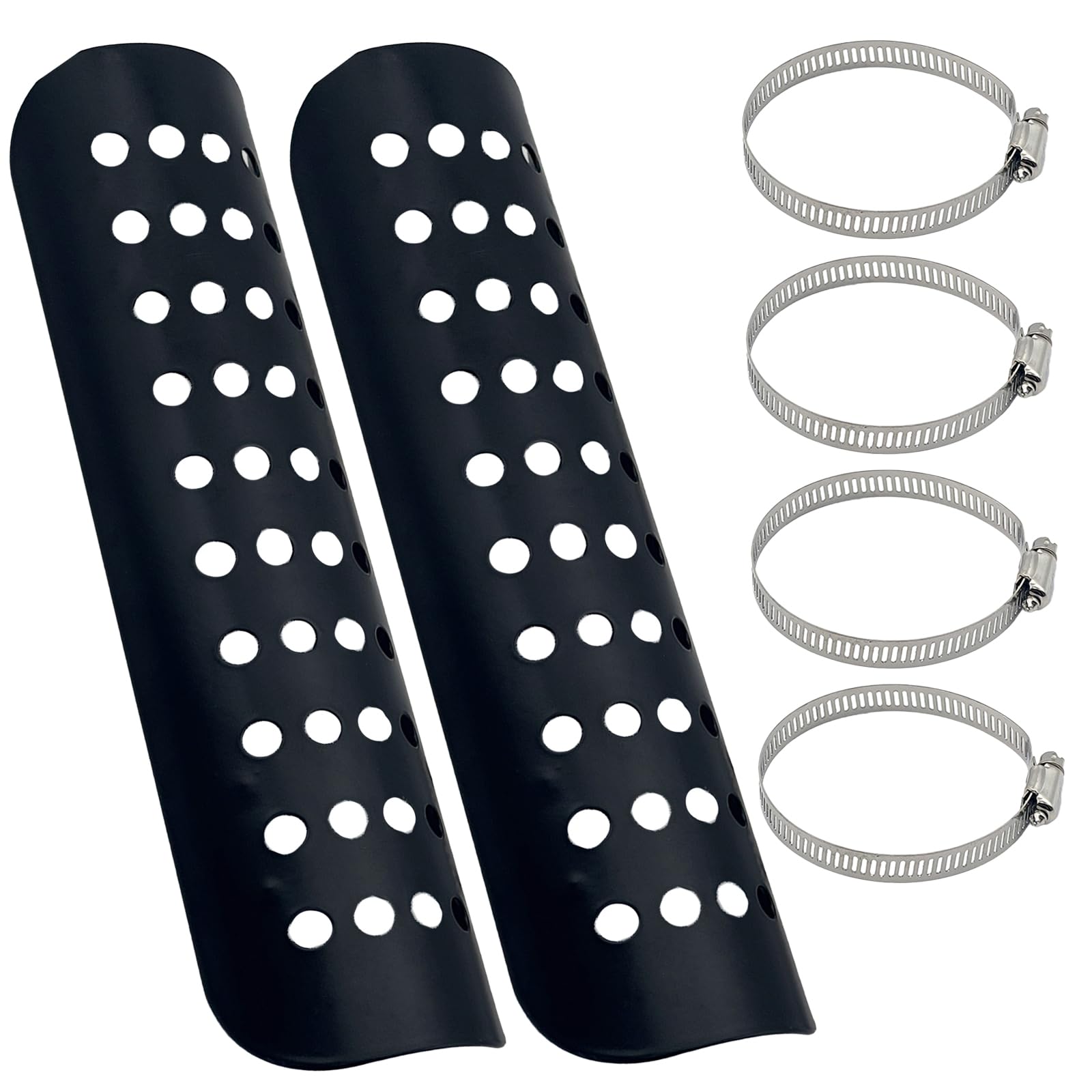 

MONOSTORE Universal Muffler Guard Motorcycle Muffler Protector Motorcycle Heat Guard Muffler Cover Exhaust Heat Shield for Motorcycle (2 Black) чёрный