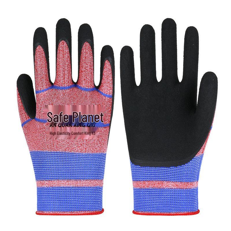 Mănuși de lucru din nitril impermeabile, cu elasticitate ridicată – Degete ranforsate, Rezistente la abraziune și ulei, Antiderapante, Respirabile, Protective