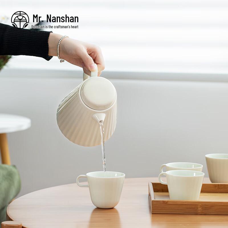 Mr. Nanshan Ceramic Teapot and Four Cups Gift Set