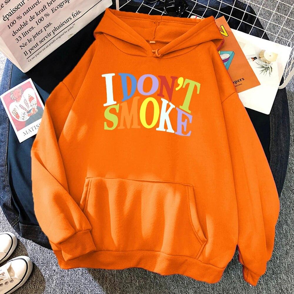 I Don't Smoke Street Printing Hoodie Unisex Personalitate Hip Hop Casual Hoodie Crewneck Fleece Pulovere Sport Cald Hoodie Unisex