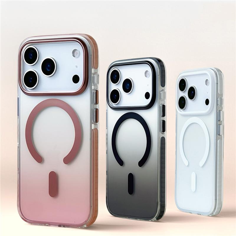 Gradient Color Matte Shockproof for Magsafe Case For iPhone 17 Air 16Pro 17Pro Max Wireless Charge Magnetic Hard Back Cover