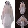 Romance Wedding Veils for Bride Seethrough Sheer Veils Headpiece With Lace Detailing and Hair Comb for Wedding Ceremony