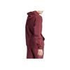 adidas Letter Logo Fleece Hooded Sweatshirt, Men American Style Casual Long Sleeve Tops Burgundy IN0626