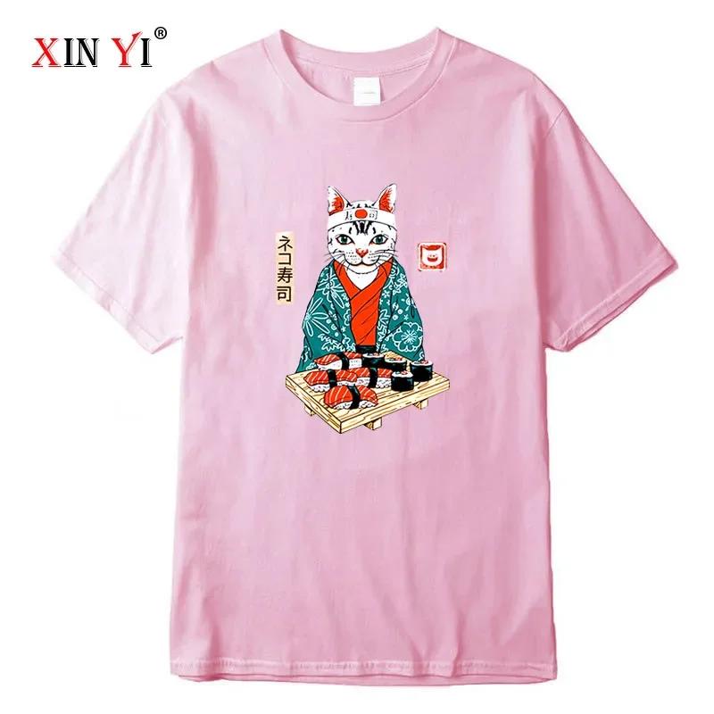 Mens High Quality 100 Cotton Funny Anime Tshirt Printing Summer T Shirt Casual Loose Male Crewneck for Men Tshirt Male Tee