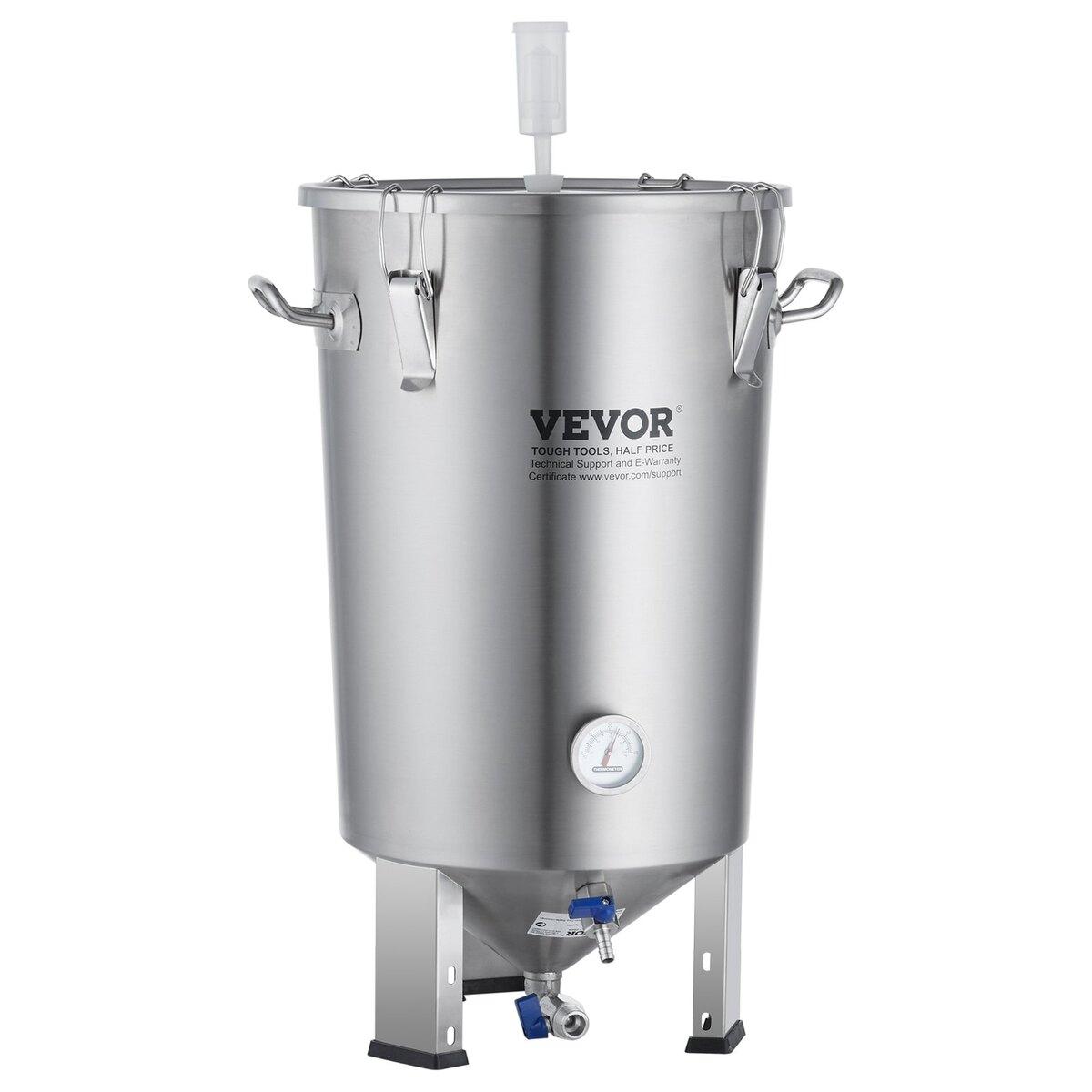 Czajnik ze stali nierdzewnej 304, Fermentor do warzenia piwa 30L, Fermentor wiadro do fermentacji do warzenia, Akcesoria do domowego warzenia z podstawą, Garnek do gotowania zawiera