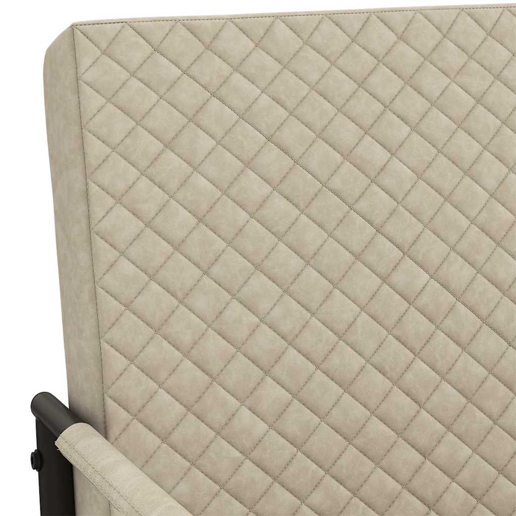 Cantilever Chair Light Gray Faux Leather