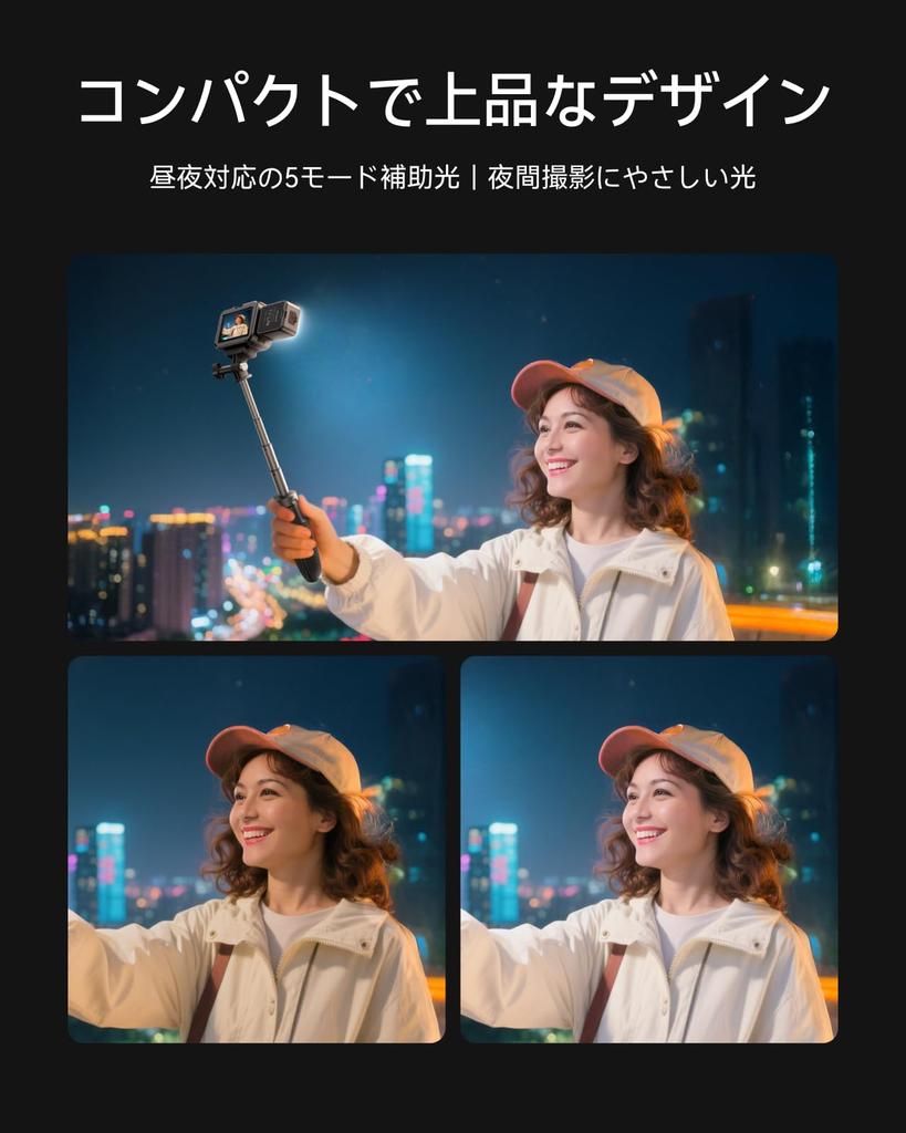 Mini LED Video Light for Osmo Action 5 Quick Magnetic Shooting Auxiliary 3 Color Temperature High Color IPX5 Waterproof TELESIN Official Pro/4/3,