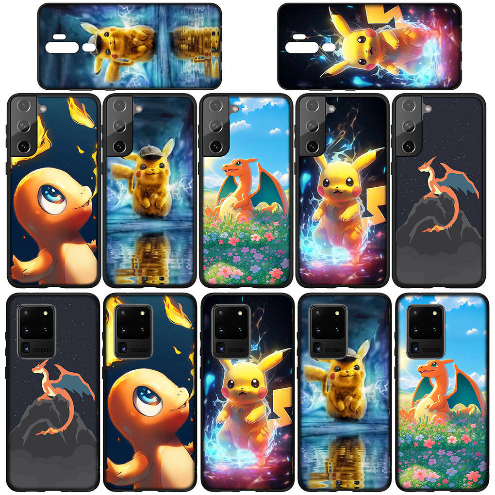 Phone Case for iPhone 17 16 15 Plus Xiaomi Poco F8 F7 X7 X6 M8 C85 C75 C71 Redmi Note 14 12 11 13 Pro Max A4 14C 13C 15C Pikachu Pokemon GO Charmander