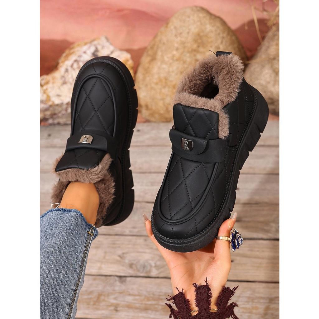 Snow Boots, Cotton Shoes, Winter New Style, Soft Sole with Thick Velvet, Warm and Fashionable, Versatile Cotton Boots