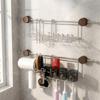 Waterproof Suction Cup Bathroom Shelf Luxury Style Wall Mount Storage Holder  Cosmetics Storage