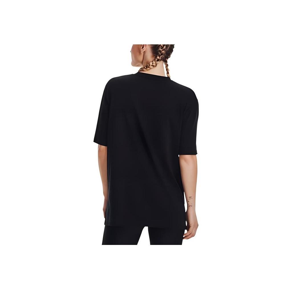 Under Armour Loose Training Sports T-Shirt Women Tops Black 1363206-001