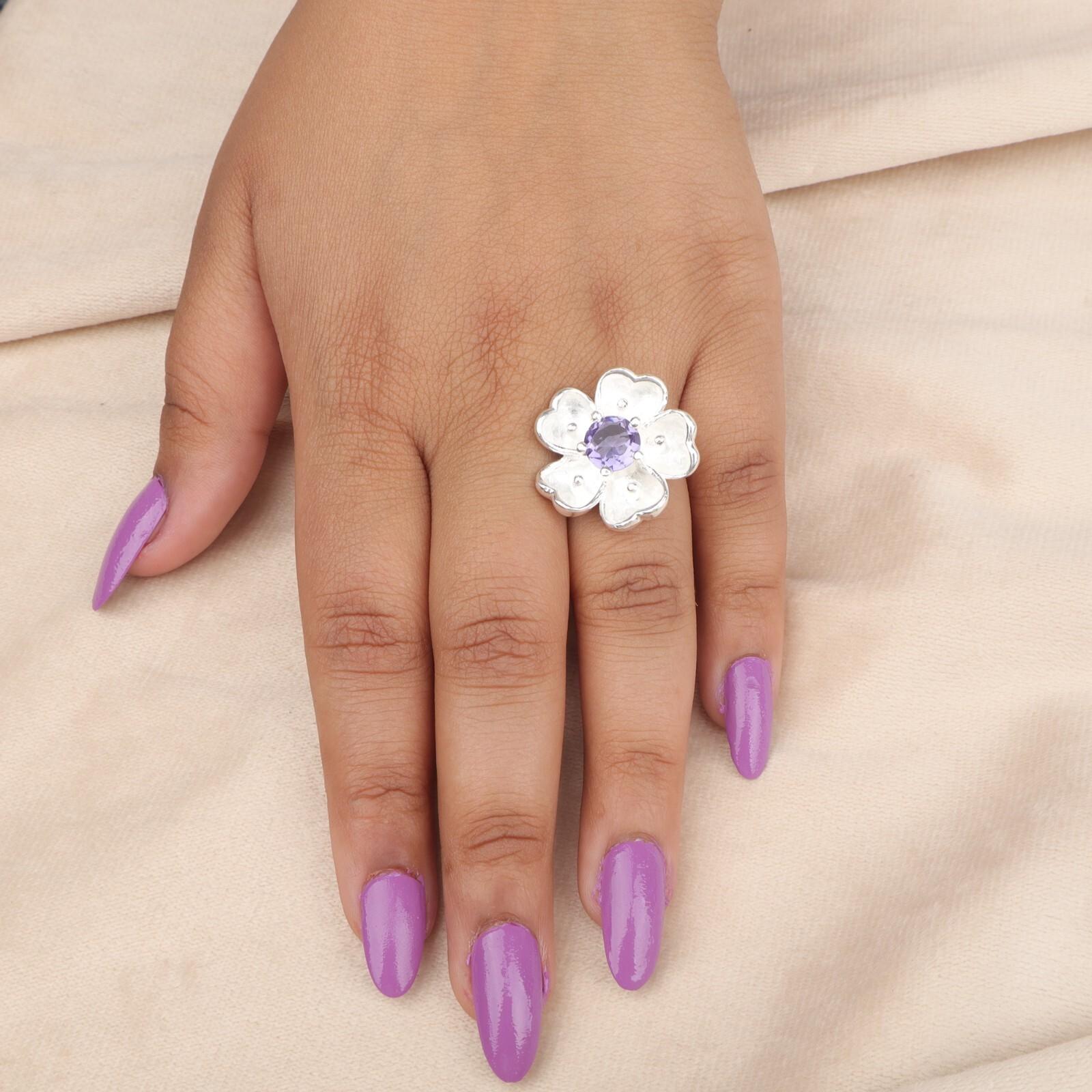 

Natural Iolite Gemstone 925 Sterling Silver Jewelry Ring For Mother s Day Gift CZR-1-8 13