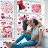 WOHOHOHO 181Pcs Valentines Day Window Clings Decorations, 10 Sheets Valentine's Day Window Stickers, LOVE & XOXO Banner, 12Pcs Heart-Shaped Balloons.