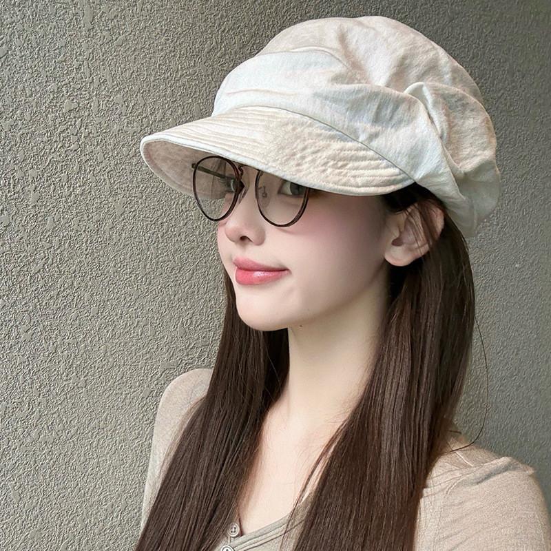 Artistic Beret Hat Womens Summer Breathable Polyester Sun Protection Fashion Casual