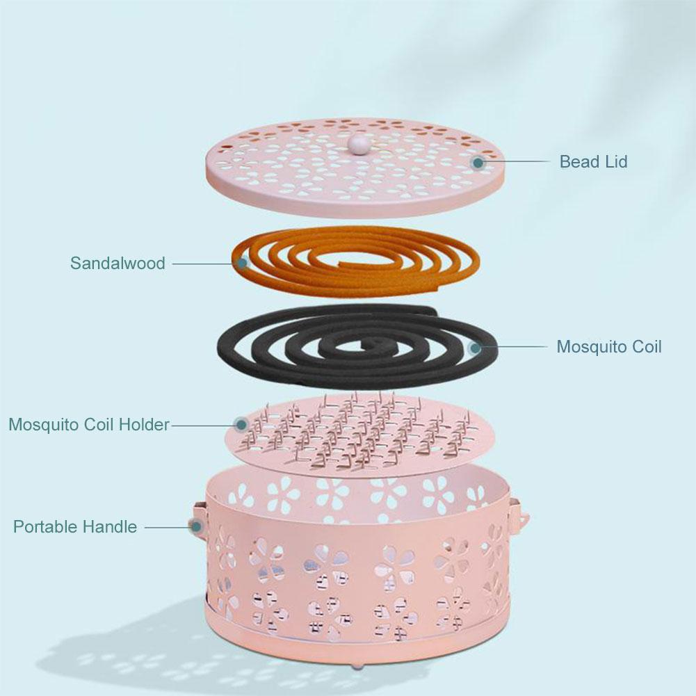 Iron Mosquito Coil Holder Portable Incense Holders Incense Burner Holder Home Insect Repellent Anti-Mosquito Decoration Crafts