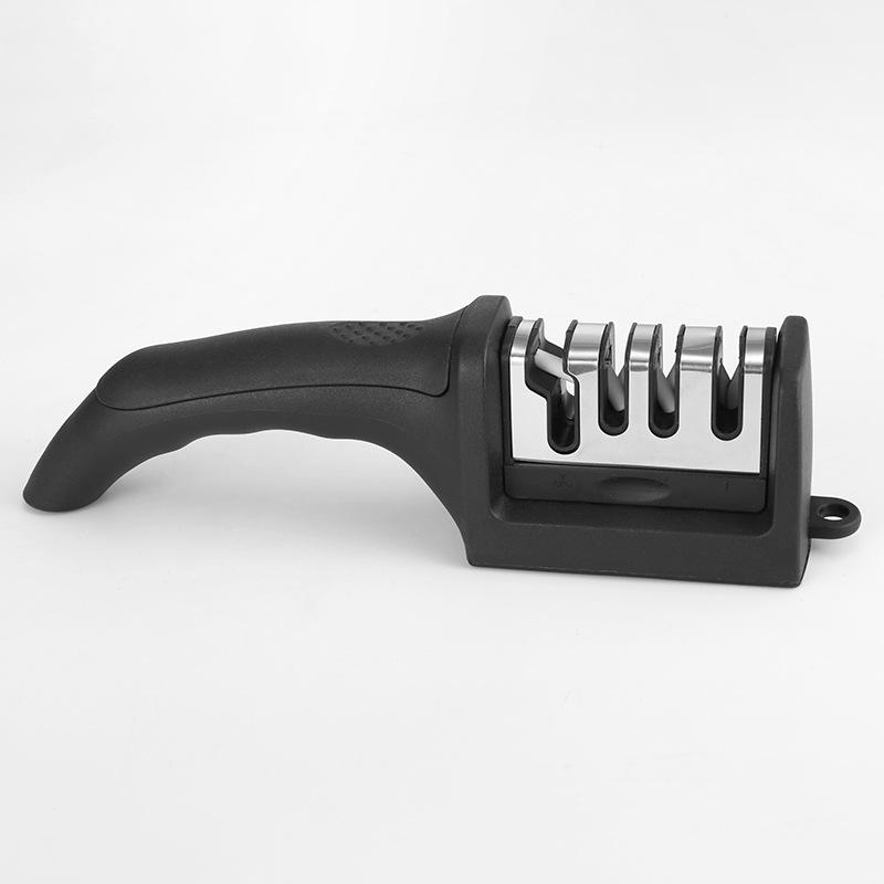 Stainless Steel Handheld Knife Sharpener Modern Multi-Stage Kitchen Tool for Quick and Efficient Sharpening