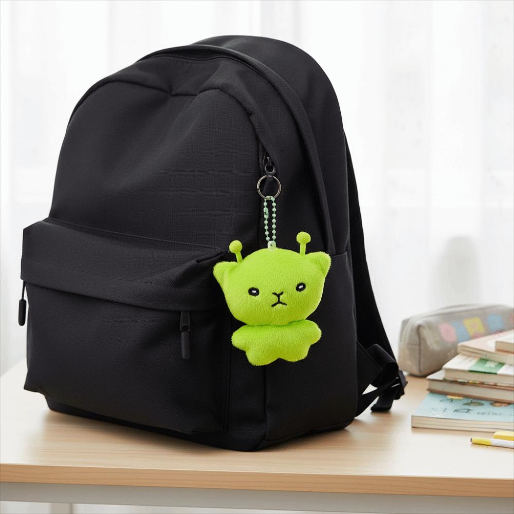 Mini Plush Backpack Pendant Cute Star Alien Cat Keychain New Mobile Phone Rope  Birthday