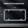 1pcs Heavy Duty Metal License Plate Frame, Made of Zinc Alloy with 4 CHR-Blue