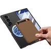 Magnetic Detachable Card Holder Bracket Phone Case for Samsung Galaxy Z Fold 7 6 Fold7 Fold6 with Tempered Film Protective Cover