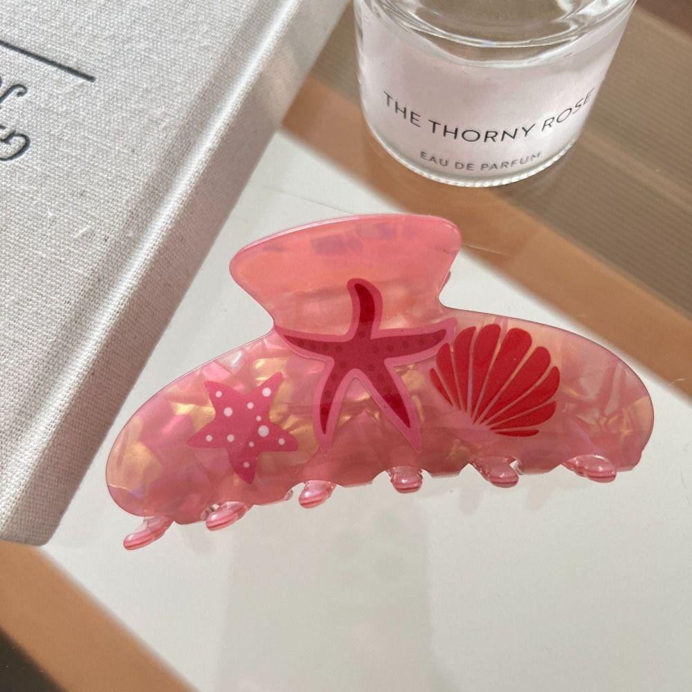 Sweet Ocean Animal Hair Clip Korean Style Geometry Shark Clip Hairpin Shell Hair Claw  Girls