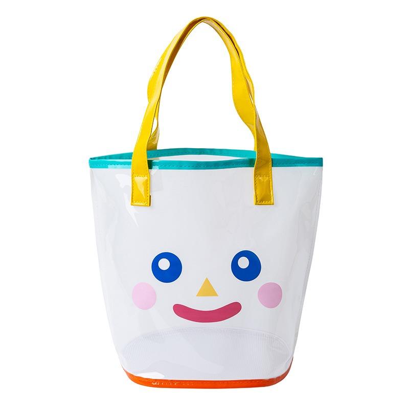 Cartoon PVC Beach Bag Transparent Swimming Fitness Bag Portable Shopping Bag Children's Toy Storage Bag