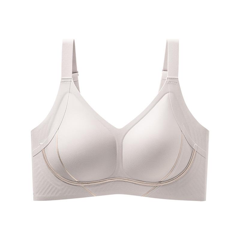 Traceless soft support, anti-expansion fixed cup, no steel ring, sub-breasts gathered, thin bra cover