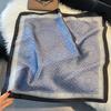 68Cm Black And White Floral Scarf Women'S Autumn And Winter Polyester Fiber Scarf Warm Sun Protection Neck Shawl  Hijab