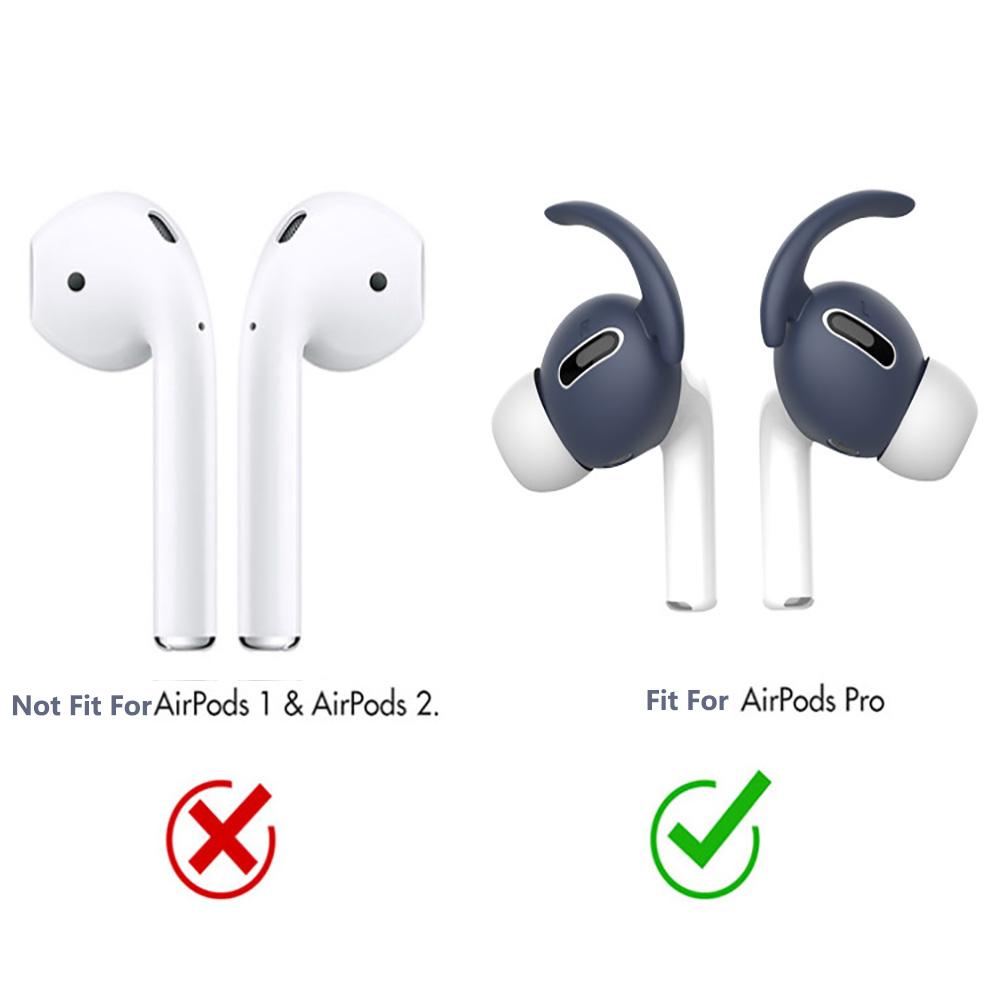 1 Pair Silicone Rubber Headphone Hooks Secure Anti Slip Covers For AirPods Pro
