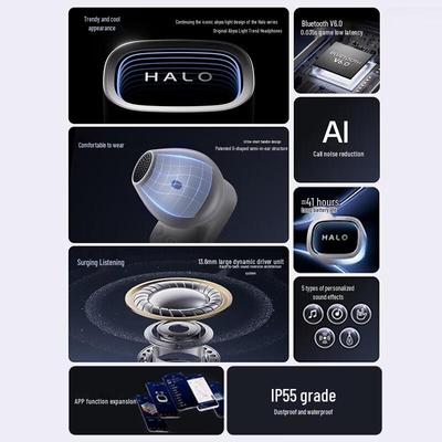 Edifier Halo Buds Cyber-Style RGB Half-in-Ear Bluetooth Earbuds