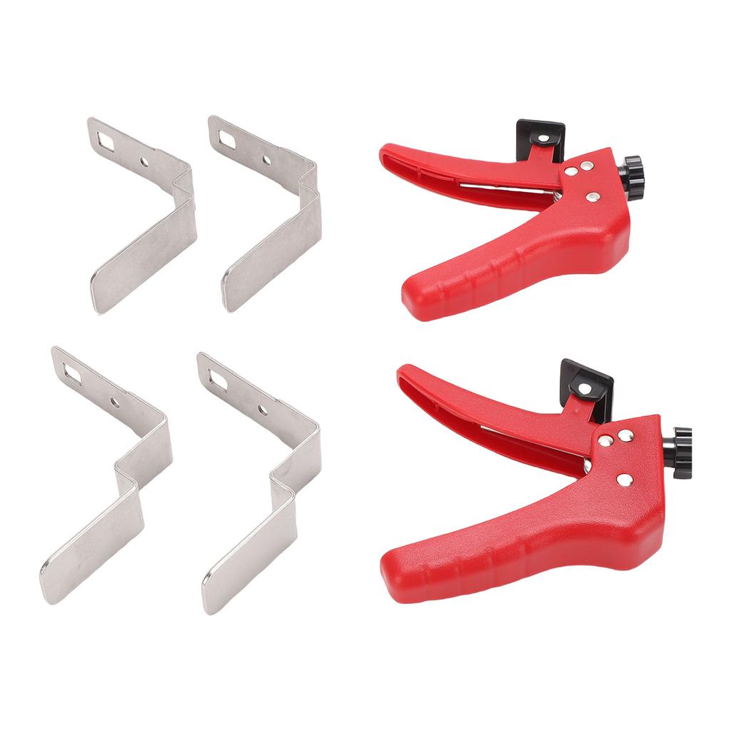   Drawer Fixing Clamp, Stainless Steel Drawer Front Clamp with Rubber Pads, Ergonomic Drawer Front Mounting Tool for Cabinet Face, Bowl Cabin